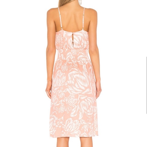 Revolve MINKPINK Coral Floral Midi Dress in Multi - Picture 3 of 3